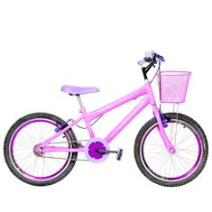 Bicicleta Infantil Feminina Aro 20 Aero Cor Rosa E Violeta