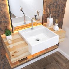 Kit Cuba Xq395 Torneira Pratika 1060 Metal 1/4 Volta Branca