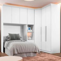 Guarda Roupa Modulado Solteiro Safira 007 em MDF Com 7 Portas e 4 Gave