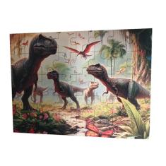 Quebra-cabeça Dinossauros de 40 Peças em Mdf