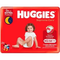 Fralda Huggies Supreme Care XG 58 Unidades, XG, 58