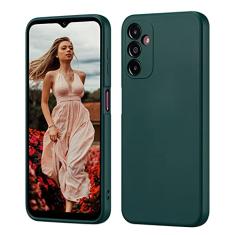UEEBAI Capa para Samsung Galaxy A14 5G, capa fina de silicone líquido à prova de choque, proteção de corpo inteiro, capa de telefone com microfibra antiarranhões, ultrafina, capa de borracha macia e