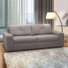 Sofá Decorativo Mendes 2 Lugares Sala De Estar 150cm Pés Em Madeira Couro Avelã G88 - Gran Belo