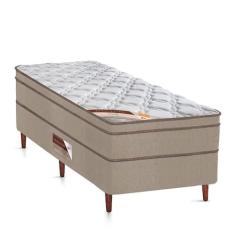 Cama Box + Colchão Castor Solteiro Innovation One Face Tecnopedic 100x