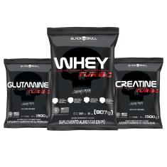 Kit Turbo Whey + Glutamina + Creatina Turbo Kit Turbo Whey Baunilha + Glutamina + Creatina Turbo