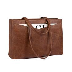 Bolsa para Laptop LOVEVOOK 15,6" - Couro Vintage para Mulheres