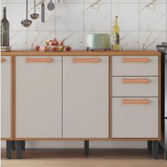 Balcão 3 Portas 2 Gavetas 120cm com Tampo Nápoles Itatiaia