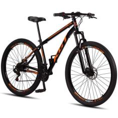 Bicicleta Aro 29 Aço Carbono KGT Freios Disco Suspensão 21v-Unissex