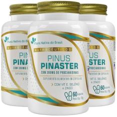 Kit 3x pinus pinaster + vitamina e, selênio e zinco 60