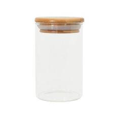 Pote de Mantimentos Redondo 250ml Tampa Bambu OIKOS