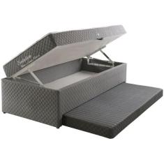 Cama Baú c/Auxiliar Conjugado Solteiro: Colchão Molas Bonnel MH1443 Ev
