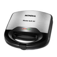 Sanduicheira Mondial Master Grill S-20 com Grelha Antiaderente Potência 750W Preto com Inox 110V