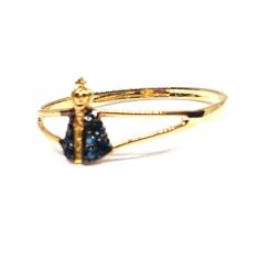 Anel de ouro 18k Nossa Senhora Aparecida com pedras - Elegancy Joias, 