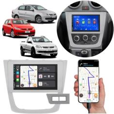 Kit Multimídia Carplay Gol Saveiro G5 2008-2012 7 Pol MP5 + Câmera de 