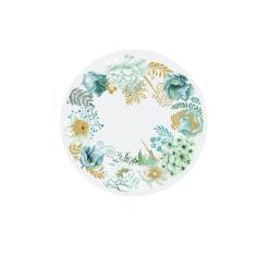 Sousplat Menta/Dourado - NSW, 1 Peça, com base