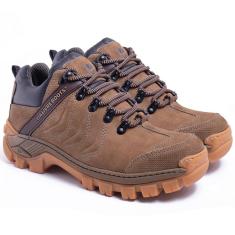 Tenis Masculino Adventure Couro Premium Resistente Conforto Dia a Dia San Diego-Masculino