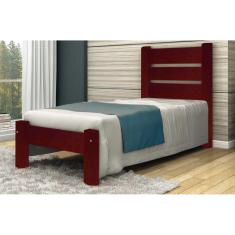 Cama Solteirão (Solteiro Extra) Maiorca de Madeira Maciça Angelim Pedra/Tauari