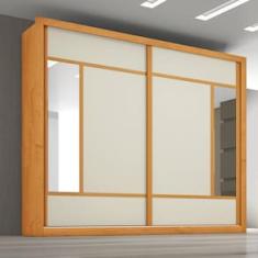 Guarda-Roupa Casal Europa Triunfo Flex 2 Portas de Correr com Espelho 6 Gavetas Internas MDP e MDF - 226cm de Largura