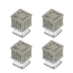 HIZEFSOO Puxadores de gaveta de cristal 4 peças puxadores de gaveta de strass puxadores de gaveta de ouro puxadores de armário de cristal puxadores de armário de ouro puxadores de armário de strass