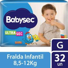 Fralda Babysec Ultrasec Galinha Pintadinha Mega G 32 Unidades