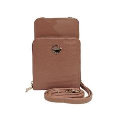 Bolsa carteira feminina transversal verniz alça tiracolo com porta car