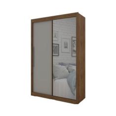 Guarda Roupa Gelius Royale 2 Portas c/ Espelho Madeirado
