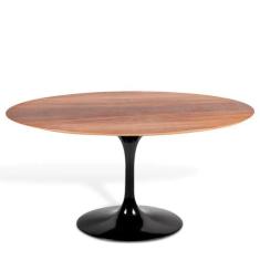Mesa Saarinen Oval Imbuia 180x100cm - Base Preta - mgsaarinen