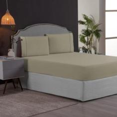 Roupa de Cama King Ponto Palito Percal 200 Fios Kit Jogo de Lençol 40c