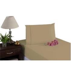 Jogo de lençol solteiro 2 peças cama box 100% algodão 200 fios ponto p