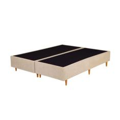 Cama Base Box King Size ComfortMax 193x203x25 Bege ou Preto - Jomag Co