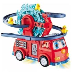 Caminhão Bombeiro Musical Brinquedo Com Roda Gigante e Patinhos - Toys
