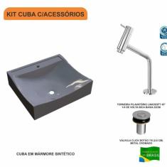 Kit Cuba Q440 Com Torneira Pratika 1060 Metal E Válvula