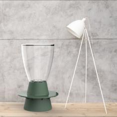 Banqueta Tinn Crystal Grifit Verde Alecrim