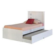 Cama Bibox Solteiro Reino Branco Gran Belo