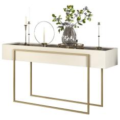 Aparador Para Sala Estar Espelhado Suri Creme Dj Móveis