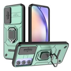 SORAKA Capa para Samsung Galaxy A54 5G com suporte de anel e tampa deslizante para câmara capa Samsung A54 5G com placa metálica para suporte magnético de carro capa de dupla camada em PC e TPU