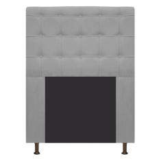 Cabeceira Estofada Dama 90 Cm Solteiro Suede Cinza