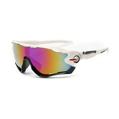Óculos De Sol Bike Ciclismo Esportivo Proteção Uv Espelhado (Branco)