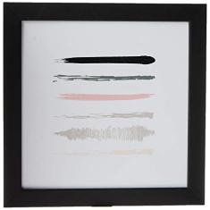 Arte Maníacos Quadro Decorativo Escandinavo Abstrato - 65x46cm (Moldura em laca preta)