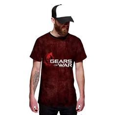 Camiseta Gears of War Blood Caveira Vermelha