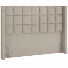 Cabeceira Cama Box Queen 160 cm P05 Paris Linho Bege Escuro - Lyam Dec