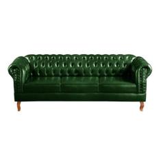 Sofá Chesterfield Dom Pedro 3 Lugares Decoração Retrô Vintage - Bella 