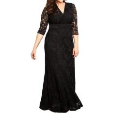 Vestido Madrinha Longo Renda Civil Plus Size Formatura Festa - Bella F