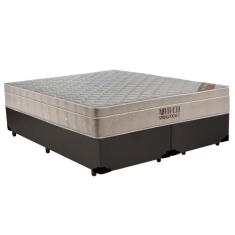 Cama Box Queen Bipartido Sintético + Colchão Ortobom Airtech Molas Ens