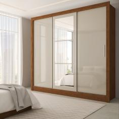 Guarda-roupa Casal Sophia 3 Portas 3 Gavetas Com Espelho Cina