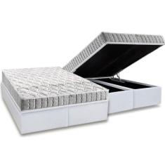 Cama Box Baú Queen: Colchão Espuma D33 Anjos Orthosono + Base CRC Cour
