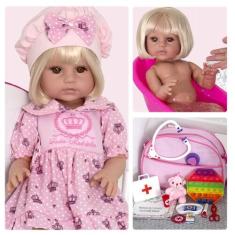 Bebê Reborn Infantil Exoval Completo + Bolsa maternidade - Cegonha Reb