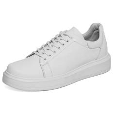 Sapato Casual Masculino Tênis Couro DIfranca - 5505 - Branco, 39