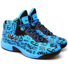 Tênis Botinha Masculino Infinity C/ Amortecimento Aderência Ao Solo Esportes Quadra Couro-Masculino