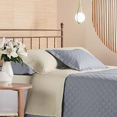 Lençol Elástico Queen 200 Fios Privilege Andreza Kaki